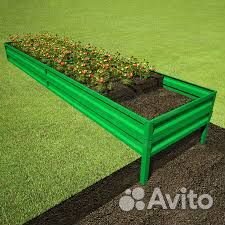 Грядки оцинкованные, цвет зеленый и коричневый