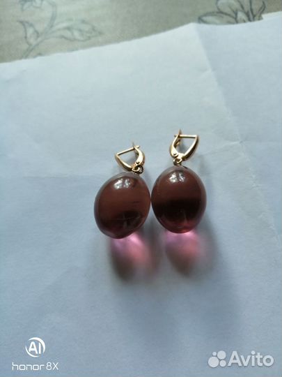 Серьги с султанитом