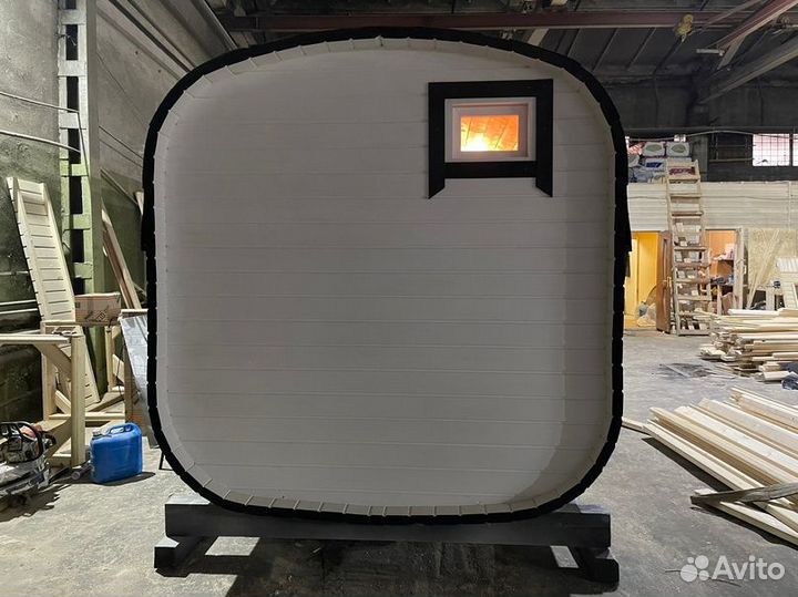 Баня бочка квадро