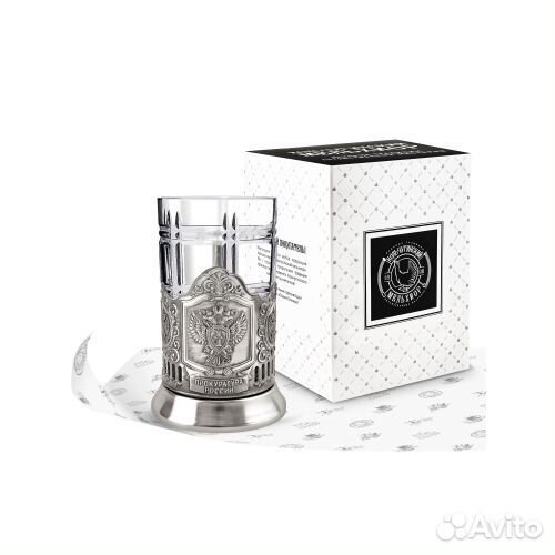 Набор для чая Прокуратура России никел с черн