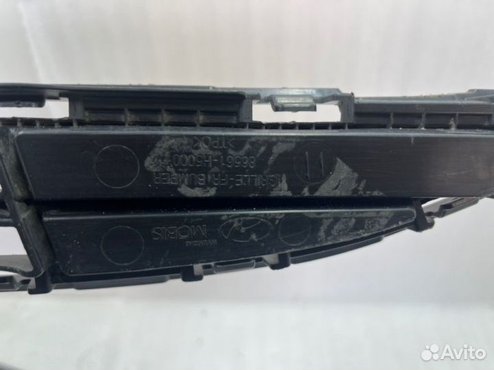 Решетка в бампер нижняя Hyundai Solaris 2