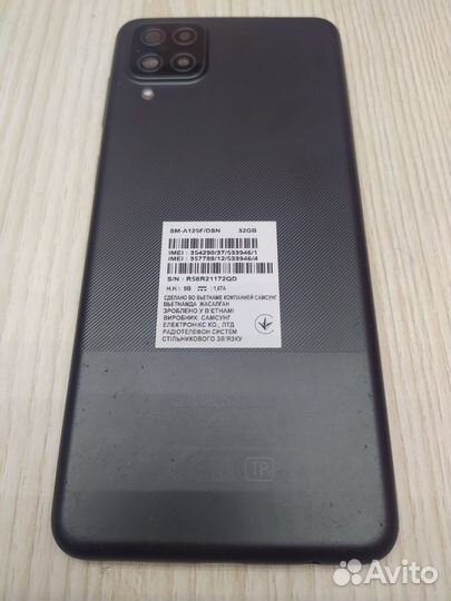 Задняя крышка корпуса Samsung A12/A125F оригинал