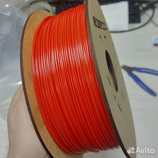 Филамент petg, коралловый, Bambu Lab пластик для 3