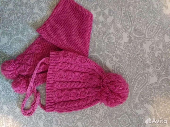 Шапка+шарф для девочки