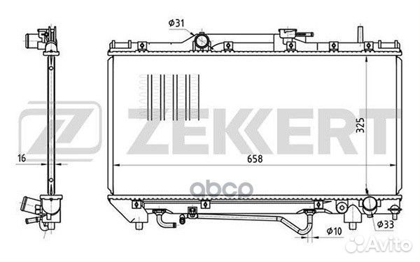 Радиатор охл. дв. Toyota Carina E (T190) 92- mk