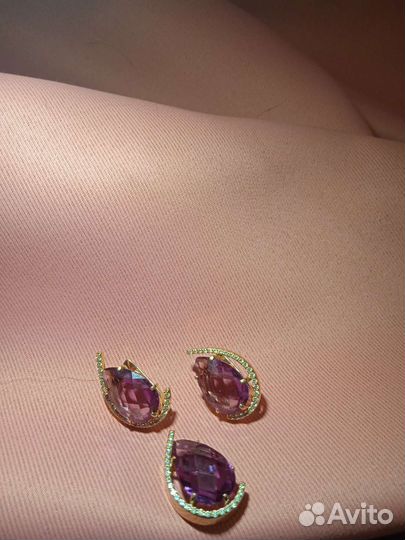 Серьги золото