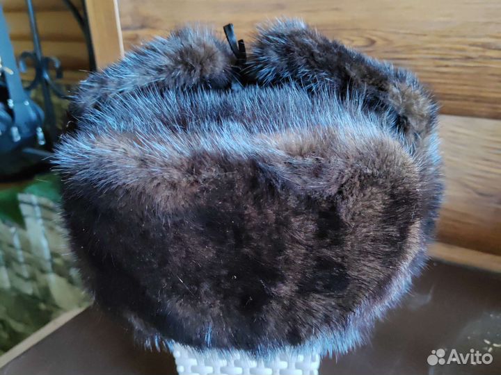 Норковая шапка мужская ушанка