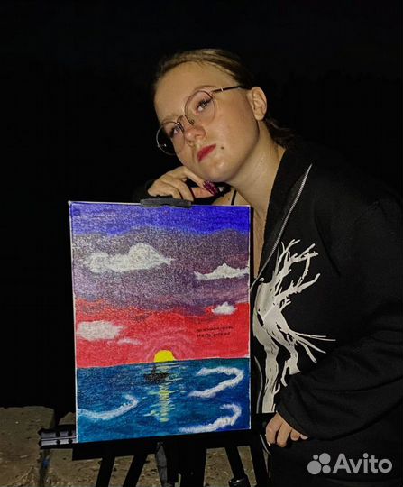 Картина акрилом на холсте