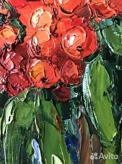 Картина маслом. «Рябина. Конец лета»