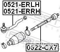 Наконечник рулевой тяги лев mazda CX-7 ER 2