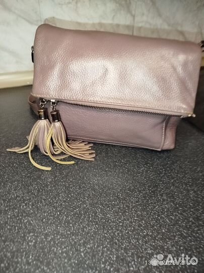 Сумка кроссбоди натуральная кожа бу