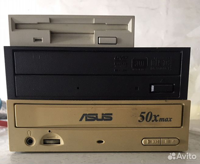 FDD 1.44, DVD ROM/CD-RW, CD ROM