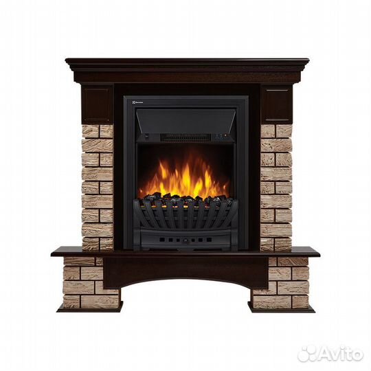 Портал Firelight Forte Wood Classic камень коричне