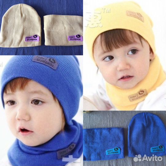 Шапка и снуд новые на мальчика и девочку