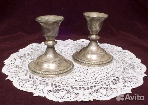 Подсвечники, Серебро, Германия, пара, 570 гр, Стер