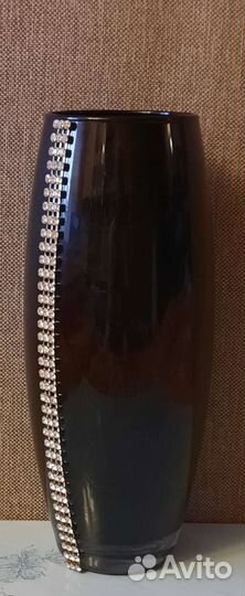 Ваза стеклянная со стразами