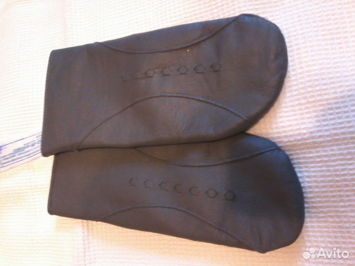 Варежки натуральная кожа женские новые