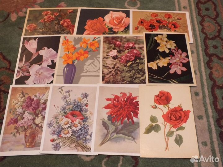 Небольшая коллекция открыток Цветы