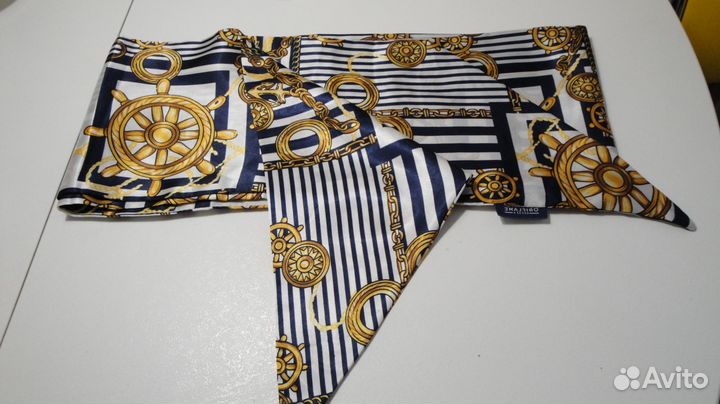 Шарф с модным морским принтом