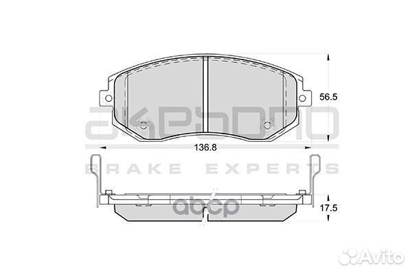 Колодки тормозные AN771WK Akebono