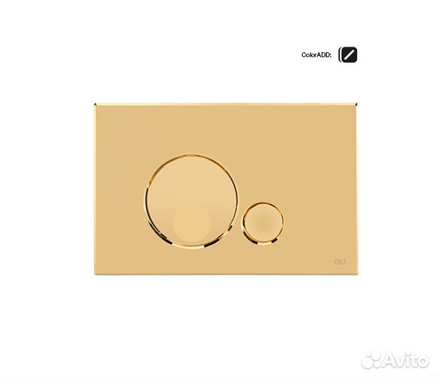 Кнопка смыва OLI Globe 152954, золото