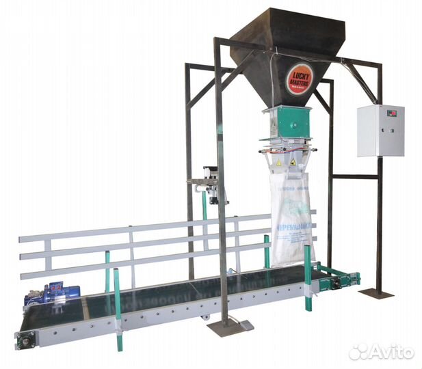 Линия фасовки сыпучих продуктов по весу в мешки