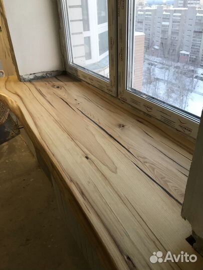 Подоконник деревянный из массива