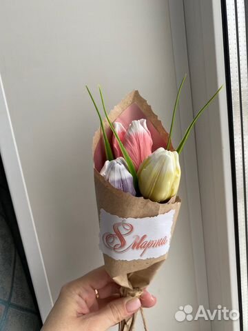Букет тюльпанов из мыла