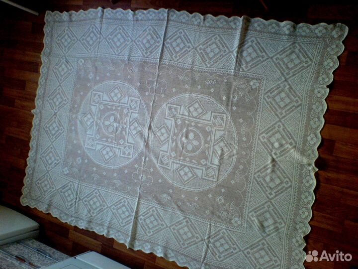 Покрывало накидка на тумбочку подушку тюль СССР