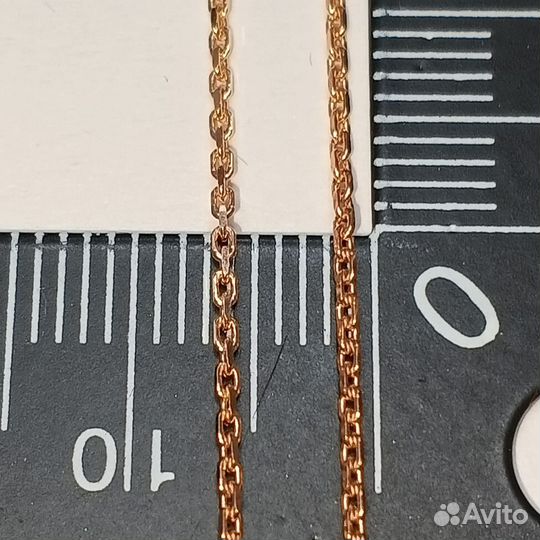 Новая золотая цепь 585 пробы Якорь 40