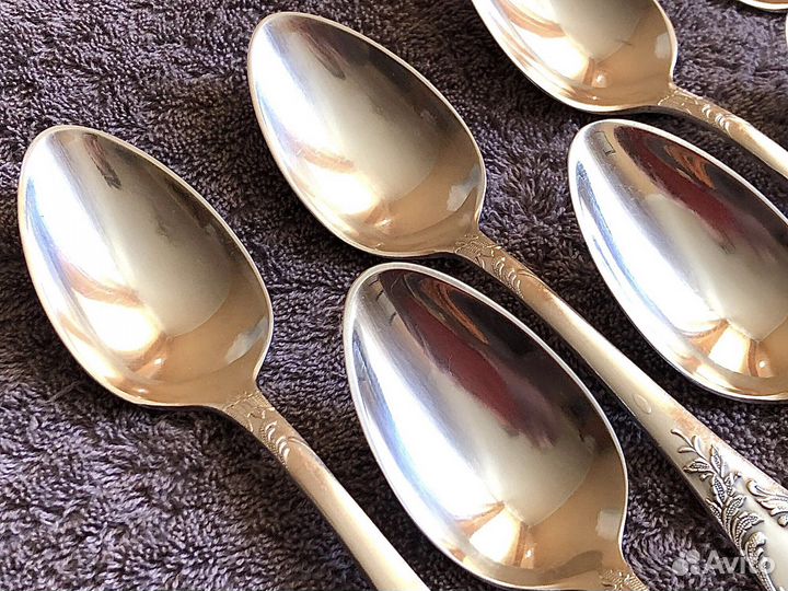 Ложки столовые СССР мельхиор Зiш (10 шт)