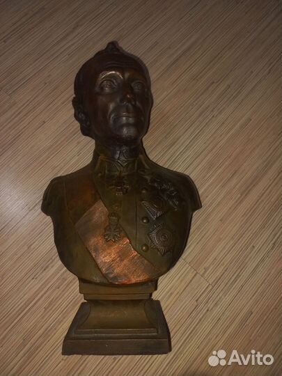 Бюст Суворова силумин Баганов