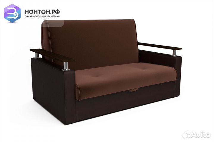 Диван аккордеон Шарк коричневый