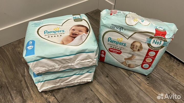 Подгузники pampers premium care 5