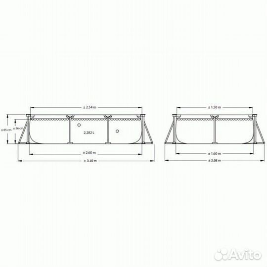 Каркасный бассейн 305:76 см с насосом