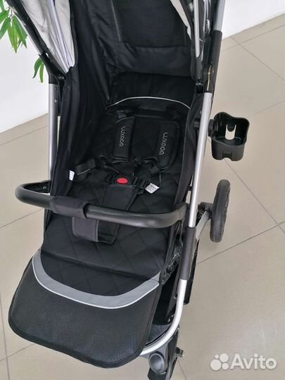 Новая коляска Luxmom 609 (Black/перышки серебро)