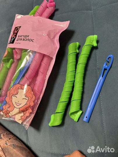 Бигуди спирали мягкие для волос с крючком