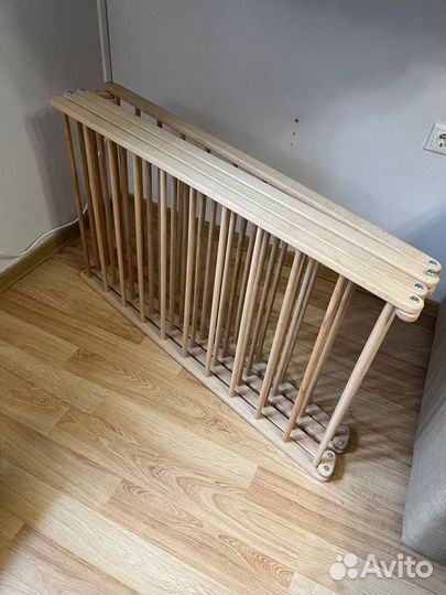 Большой детский игровой манеж деревянный (бук)