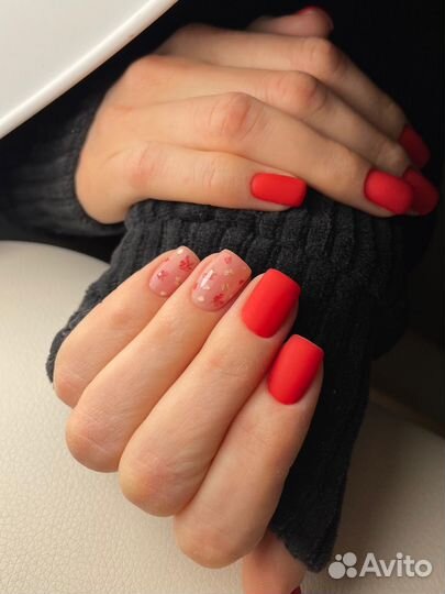 Маникюр гель лак наращивание