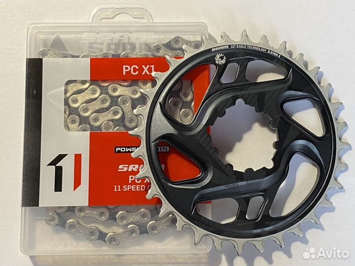 Цепи велосипедные sram новые, ведущие звезды BCD94