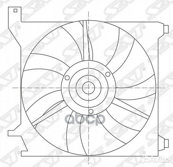Диффузор радиатора в сборе KIA cerato/forte 1.6