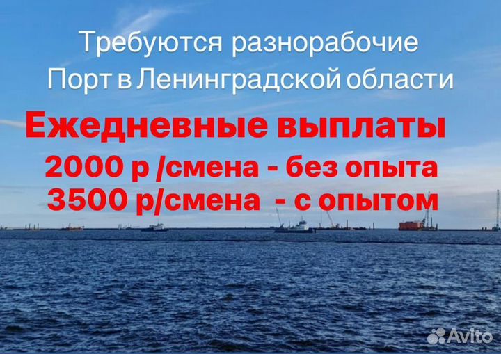 Разнорабочий в порт с ежедневными выплатами