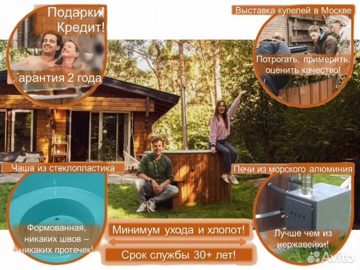 Купель с подогревом, массажем и подсветкой W7858B