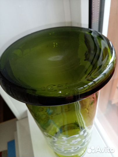 Ваза для цветов, цветное стекло СССР