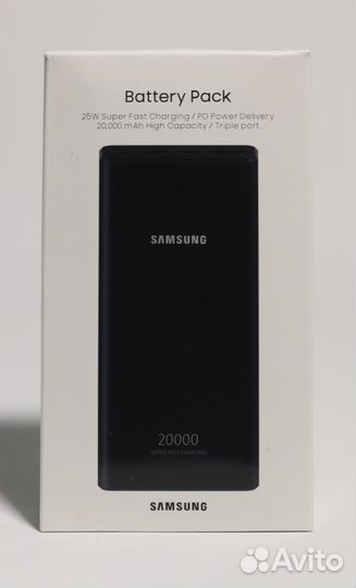 Повербанк samsung 20000 mAh с быстрой зарядкой