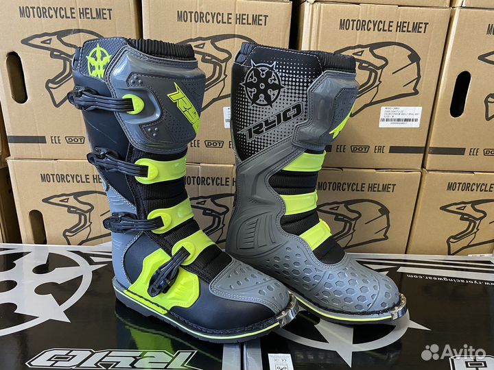 Мотоботы кроссовые/эндуро (Серые)