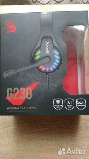 Проводные наушники A4tech bloody G230 звук(7.1) 2м