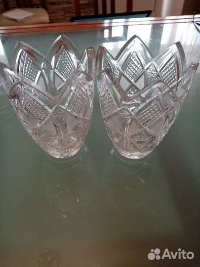 Ваза для цветов хрустальная