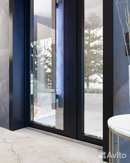 Входная дверь вставки прочные стекла
