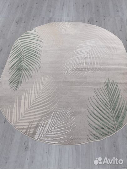 Ковер Merinos Liman F167 gray-d.green Овал